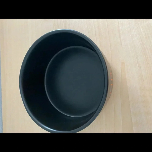 Rae Dunn BEWARE OF ME! Bowl Halloween Black Orange Pet Dog Bowl *New 6" x 2.75 - Picture 6 of 6